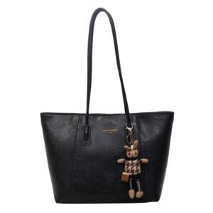 Black medium tote bag