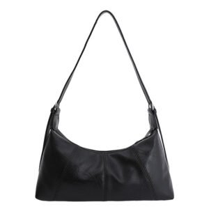 Black medium-sized shoulder bag
