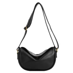 Black medium-sized shoulder bag
