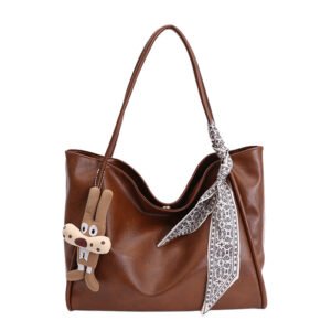 Brown large tote bag