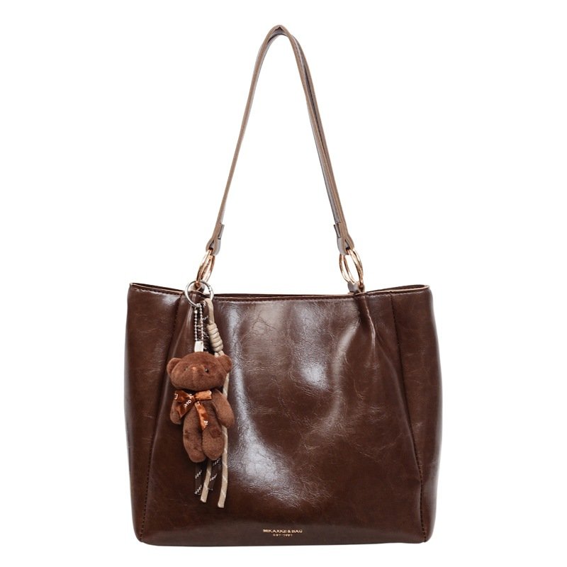Brown large tote bag