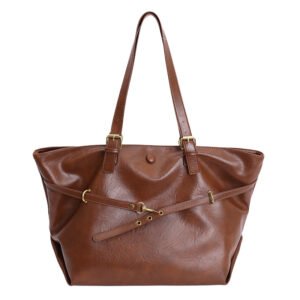 Brown large tote bag