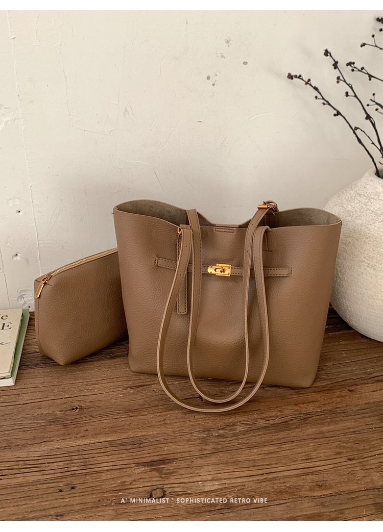 Brown large tote bag - Image 2