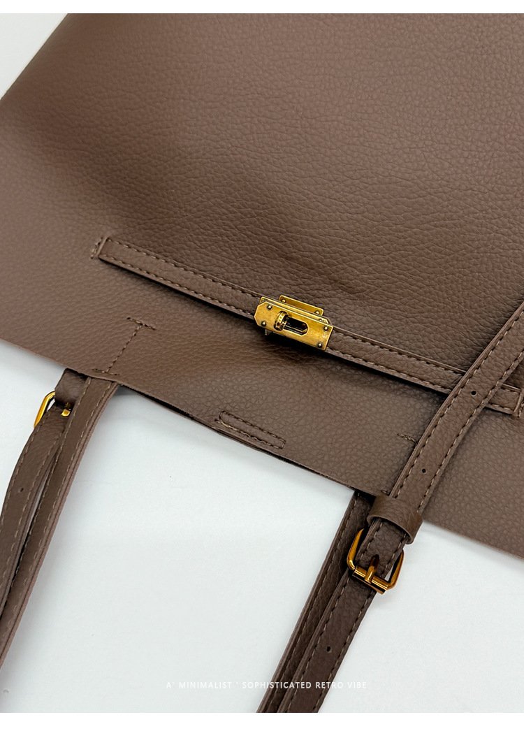 Brown large tote bag - Image 3