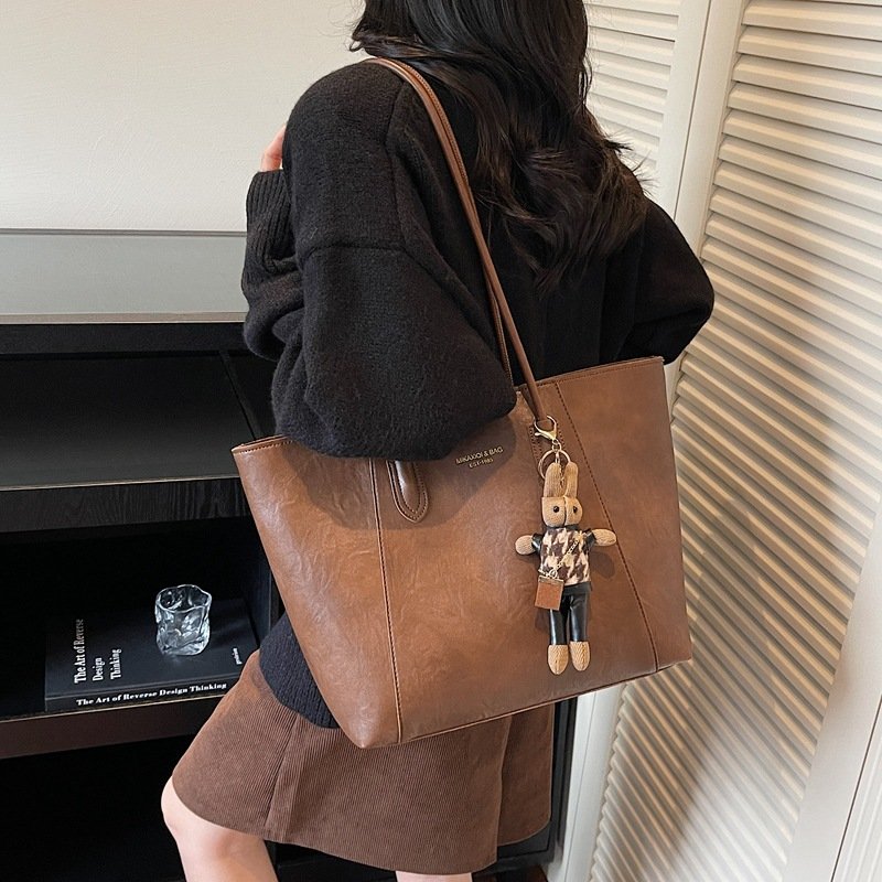 Brown medium tote bag - Image 2