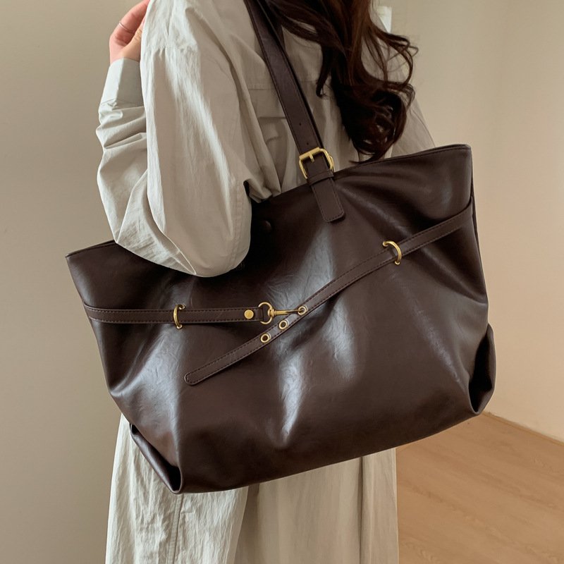 Large brown tote bag - Image 2
