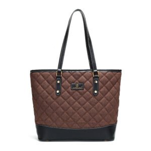 Coffee-colored medium-sized shoulder bag