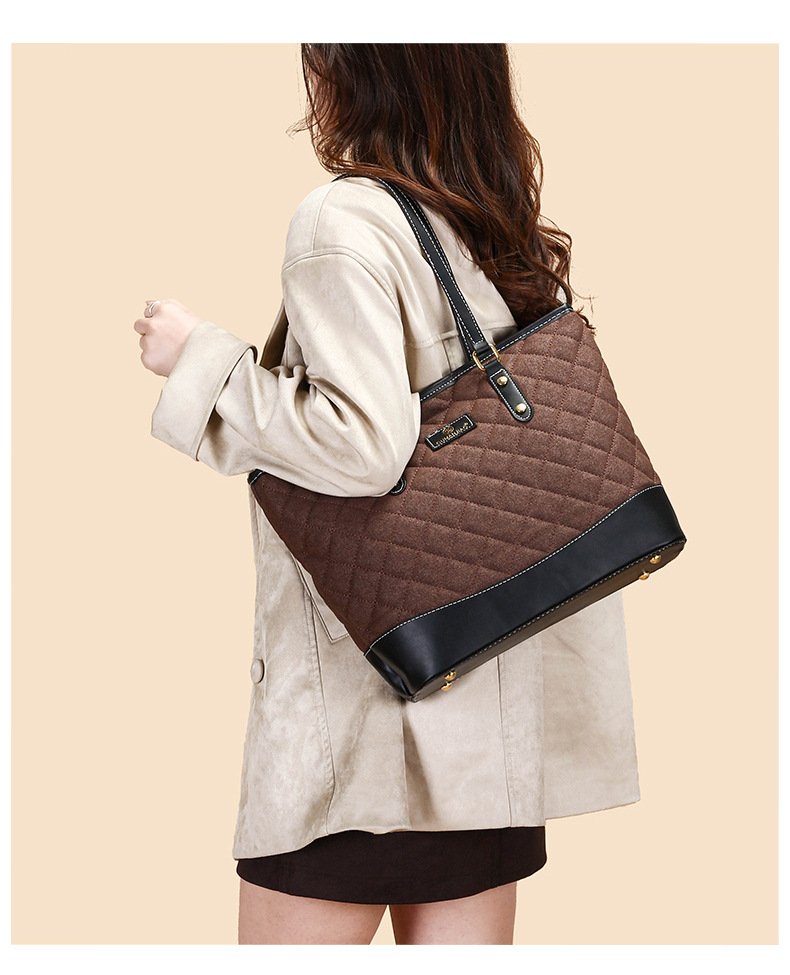 Coffee-colored medium-sized shoulder bag - Image 2