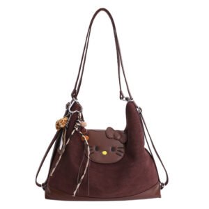 Coffee-colored medium-sized backpack