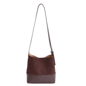 Coffee-colored medium-sized handbag