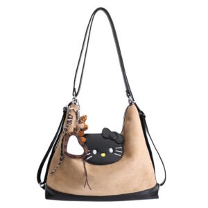 Khaki medium-sized backpack