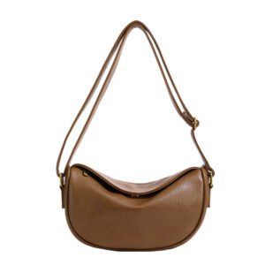Khaki medium-sized shoulder bag