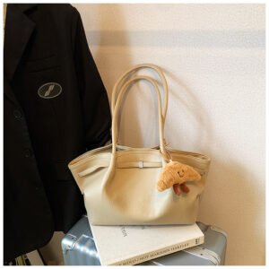 Khaki medium-sized handbag